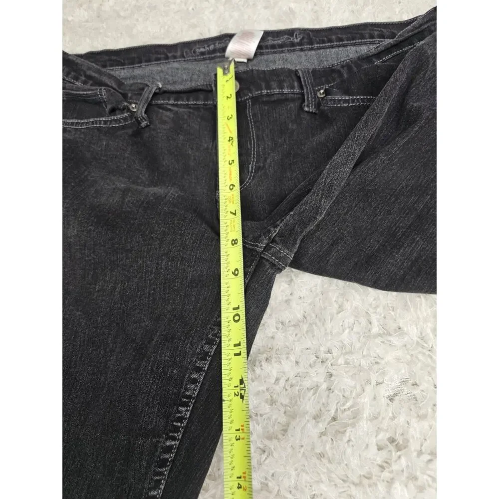 No Boundaries Nobo Denim Womens Jeans 17 Tall Faded Black Flare Stretch Grunge